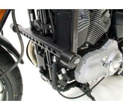 Tampons de protection R&G RACING Aero noir Harley Davidson XR1200/Sportster/X Sportster