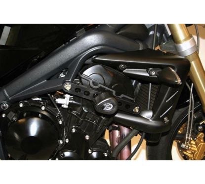 Tampons de protection R&G RACING Aero noir Triumph Street Triple/R 675