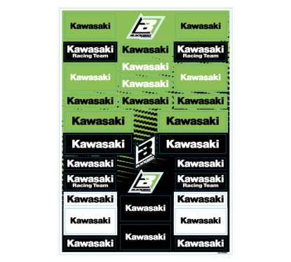Planche de stickers BLACKBIRD PVC - Kawasaki