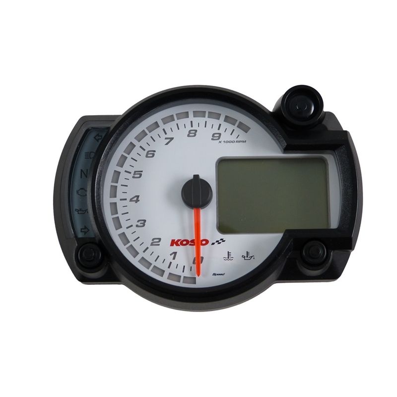 Tachymètre KOSO RX2NR+ avec thermomètre et alarme de température - shiftlight