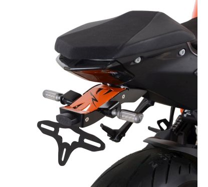 Support de plaque R&G RACING noir/orange