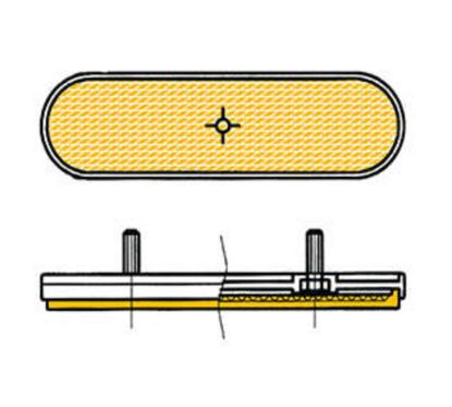 Catadioptre V PARTS ovale 96x27mm orange