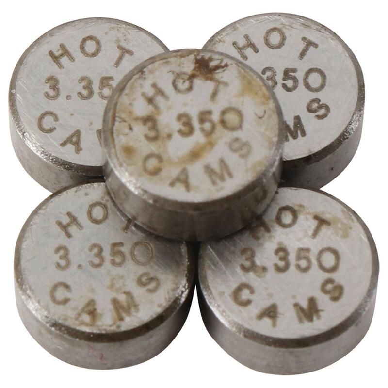 Pastilles de soupape HOT CAMS Ø7,48x3,35mm - jeu de 5 Pastilles de soupape HOT CAMS Ø7,48x3,35mm - jeu de 5