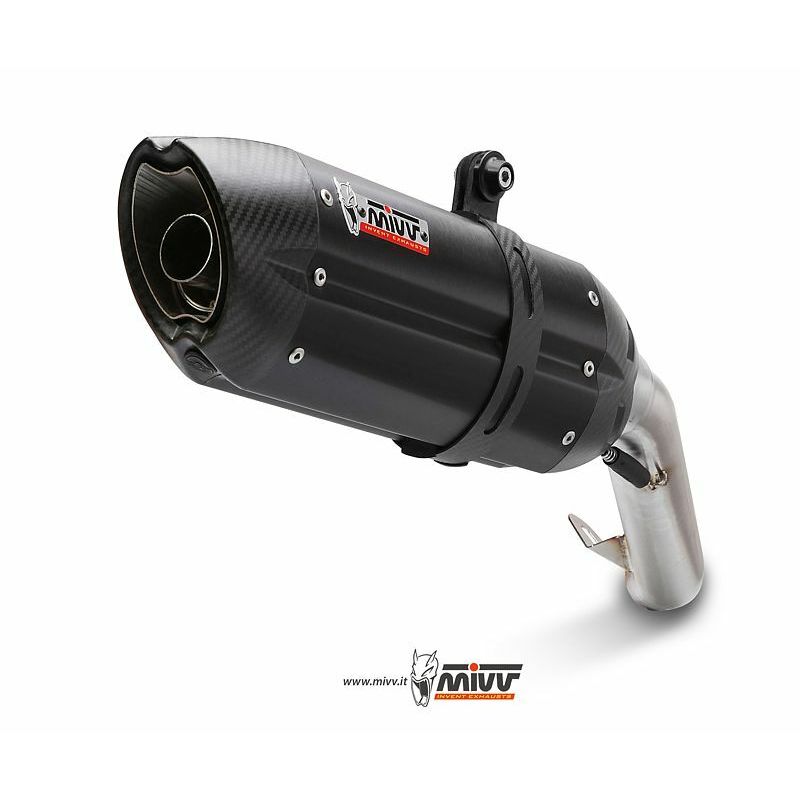 Silencieux double MIVV Suono inox brossé noir/casquette carbone Kawasaki Z1000 Silencieux double MIVV Suono inox brossé noir/casquette carbone Kawasaki Z1000