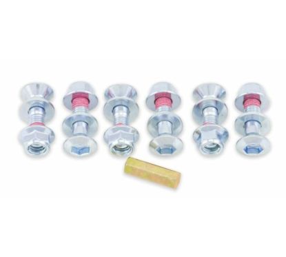 Kit vis et écrous de couronne Bolt argent par 6