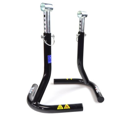 Béquille de stand centrale BIHR pour repose-pieds racing - Extensible 390mm-480mm