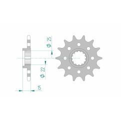 Kit chaîne AFAM 520 XSR - 15/43-110 - Couronne alu standard