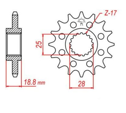 Pignon JT SPROCKETS acier standard - 525
