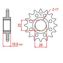 Pignon JT SPROCKETS acier standard - 525