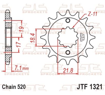 Pignon JT SPROCKETS acier anti-bruit - 520