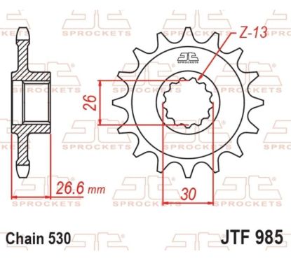 Pignon JT SPROCKETS Acier Anti-bruit - 530