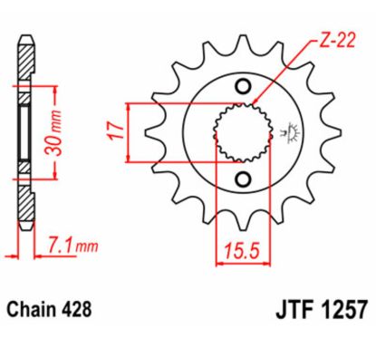 Pignon JT SPROCKETS acier standard - 428