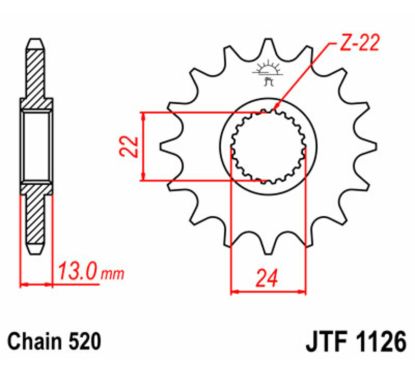 Pignon JT SPROCKETS acier standard - 520