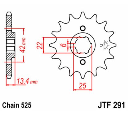 Pignon JT SPROCKETS acier standard - 525