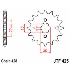 Pignon JT SPROCKETS acier standard - 428