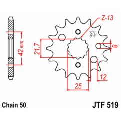 Pignon JT SPROCKETS acier standard - 525