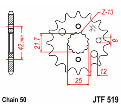 Pignon JT SPROCKETS acier standard - 525