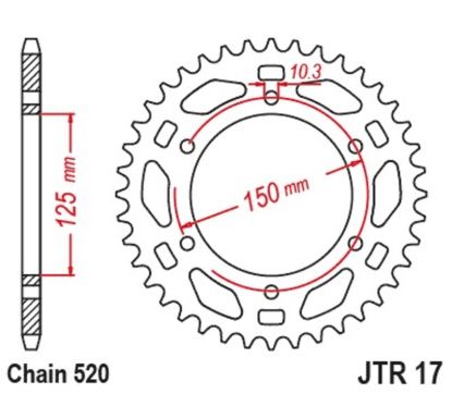 Couronne JT SPROCKETS acier standard - 520