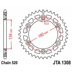 Couronne JT SPROCKETS alu standard - 520
