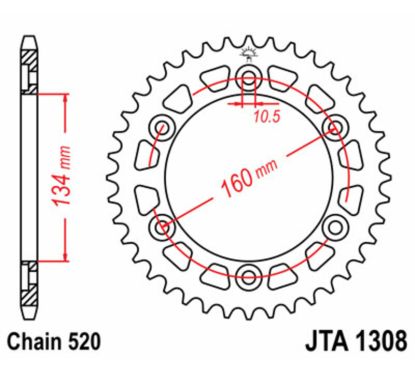 Couronne JT SPROCKETS alu standard - 520