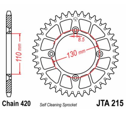 Couronne JT SPROCKETS alu standard - 420