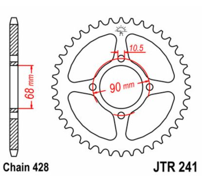 Couronne JT SPROCKETS Acier Standard - 428