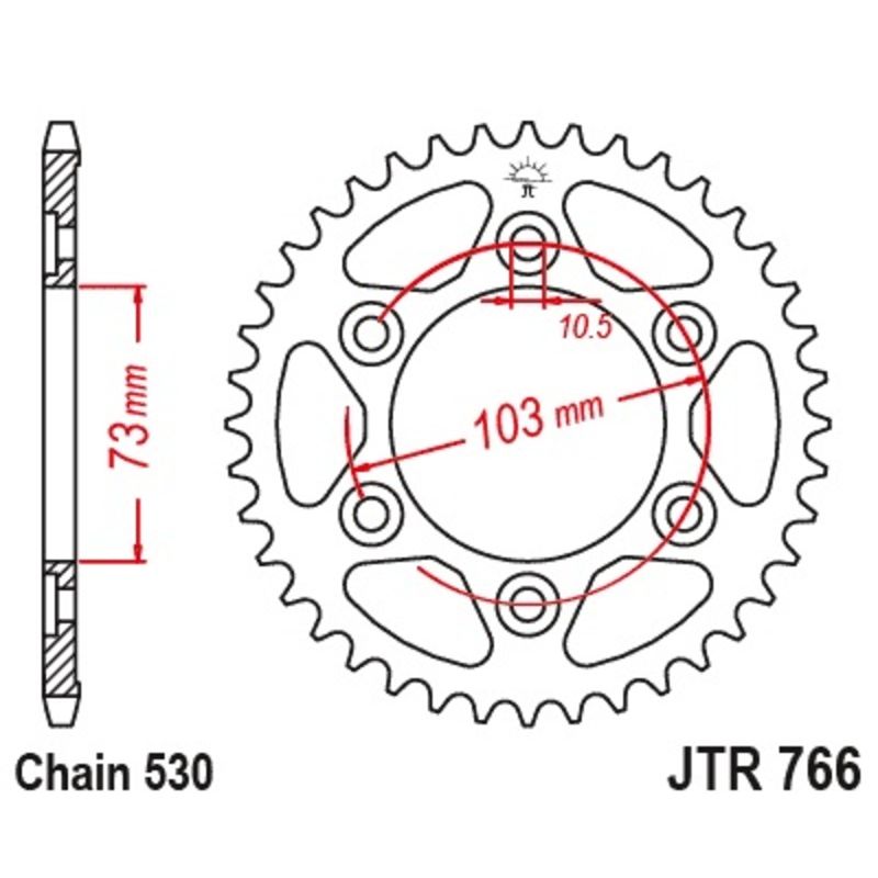 Couronne JT SPROCKETS Acier Standard - 530
