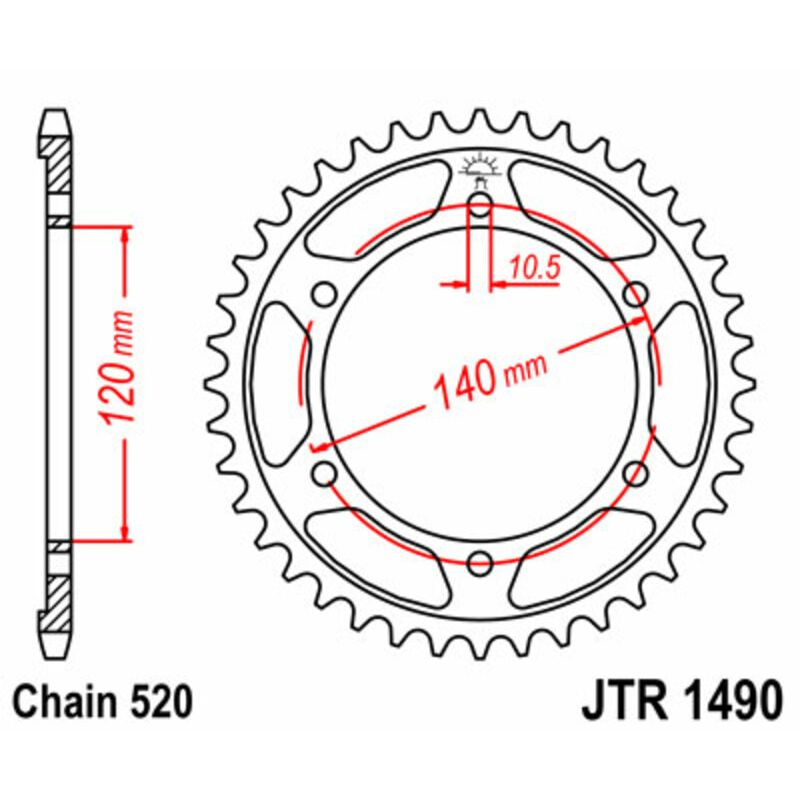 Couronne JT SPROCKETS Acier Standard - 520