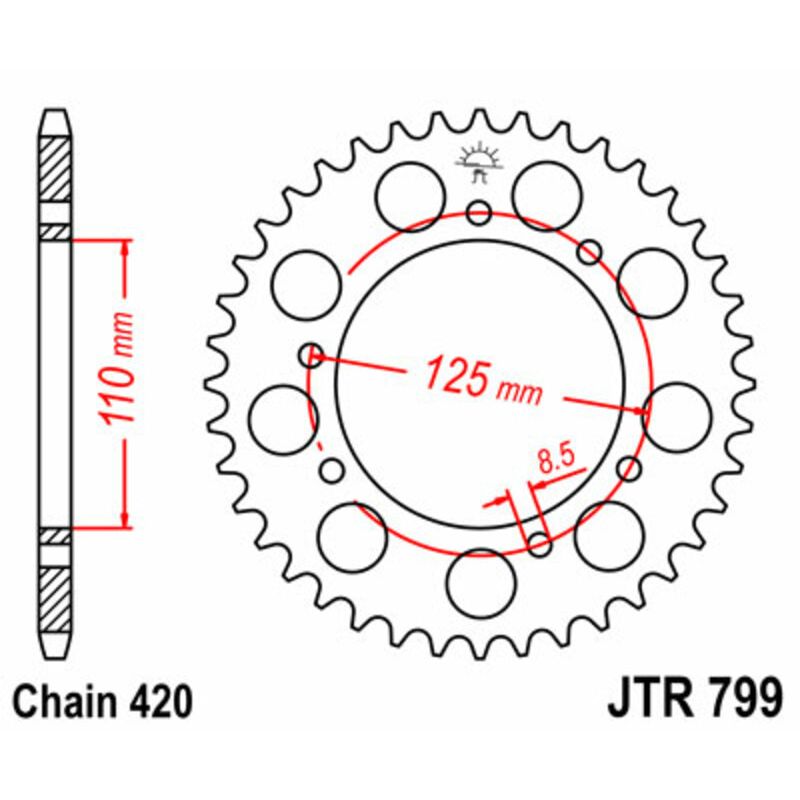 Couronne JT SPROCKETS Acier Standard - 420