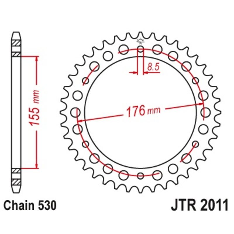 Couronne JT SPROCKETS Acier Standard - 530