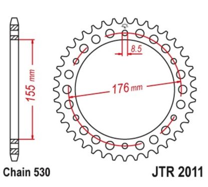 Couronne JT SPROCKETS Acier Standard - 530