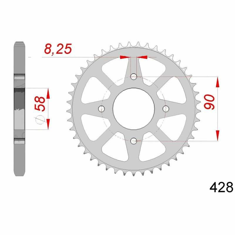 Couronne AFAM acier standard - 428