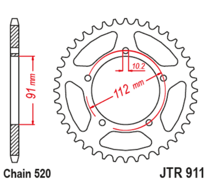 Couronne JT SPROCKETS Acier Standard - 520