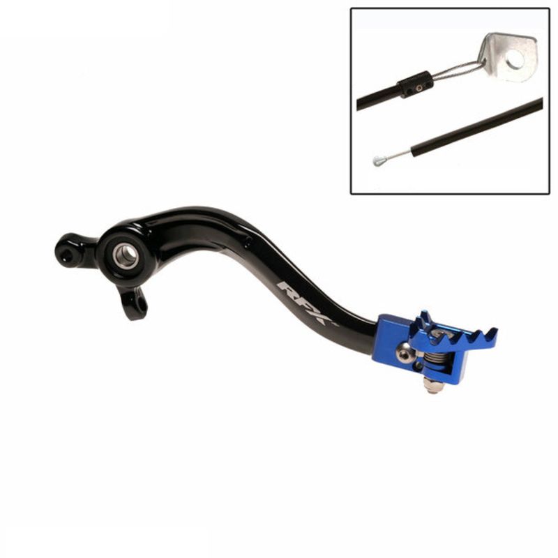 Pédale de frein RFX Pro Series - embout fixe - noir/bleu
