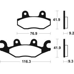 Plaquettes de frein TECNIUM Scooter organique - ME378 Plaquettes de frein TECNIUM Scooter organique - ME378