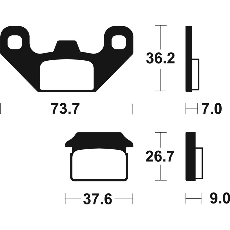 Plaquettes de frein TECNIUM Scooter organique - ME384 Plaquettes de frein TECNIUM Scooter organique - ME384