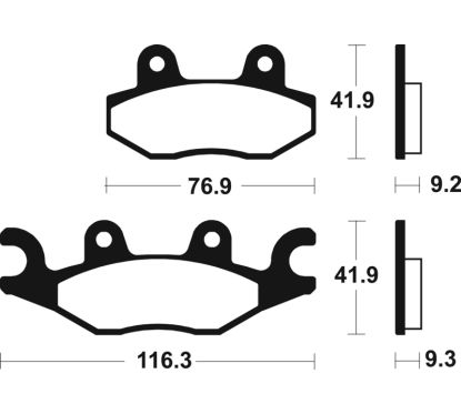 Plaquettes de frein TECNIUM MX/Quad métal fritté - MO378