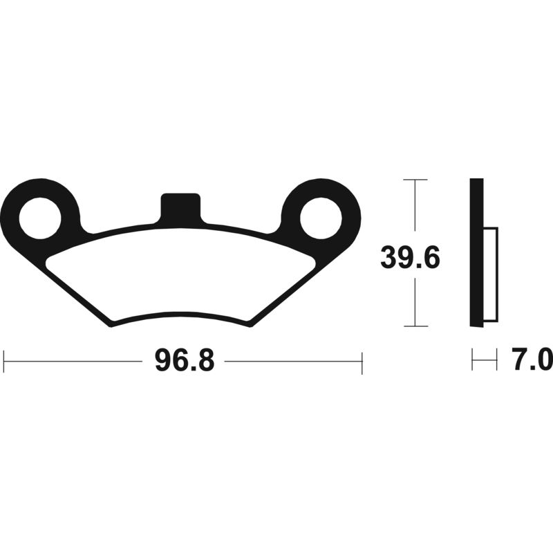 Plaquettes de frein TECNIUM Racing MX/Quad métal fritté - MOR414
