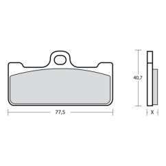 Plaquettes de frein BREMBO UPGRADE Type M028 Z04 - Racing