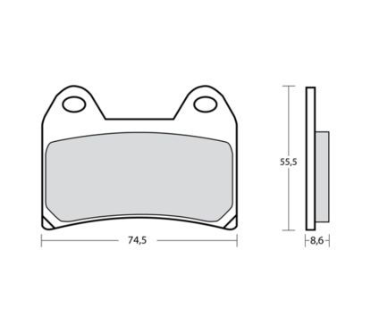 Plaquettes de frein BREMBO UPGRADE Z04 métal fritté P4 30/34 Calliper