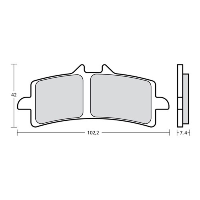 Plaquettes de frein BREMBO UPGRADE Type M497 Z04 - Racing