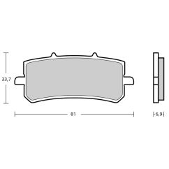 Plaquettes de frein BREMBO GP4 Z04 Sinter Metal - 107A48684