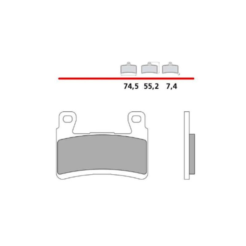 Plaquettes de frein BREMBO UPGRADE Z04 métal fritté - 107A48617