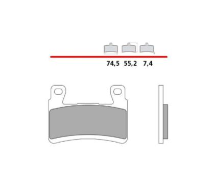 Plaquettes de frein BREMBO UPGRADE Z04 métal fritté - 107A48617