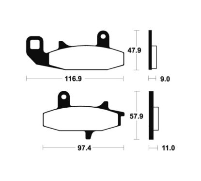 Plaquettes de frein TECNIUM route organique - MA126