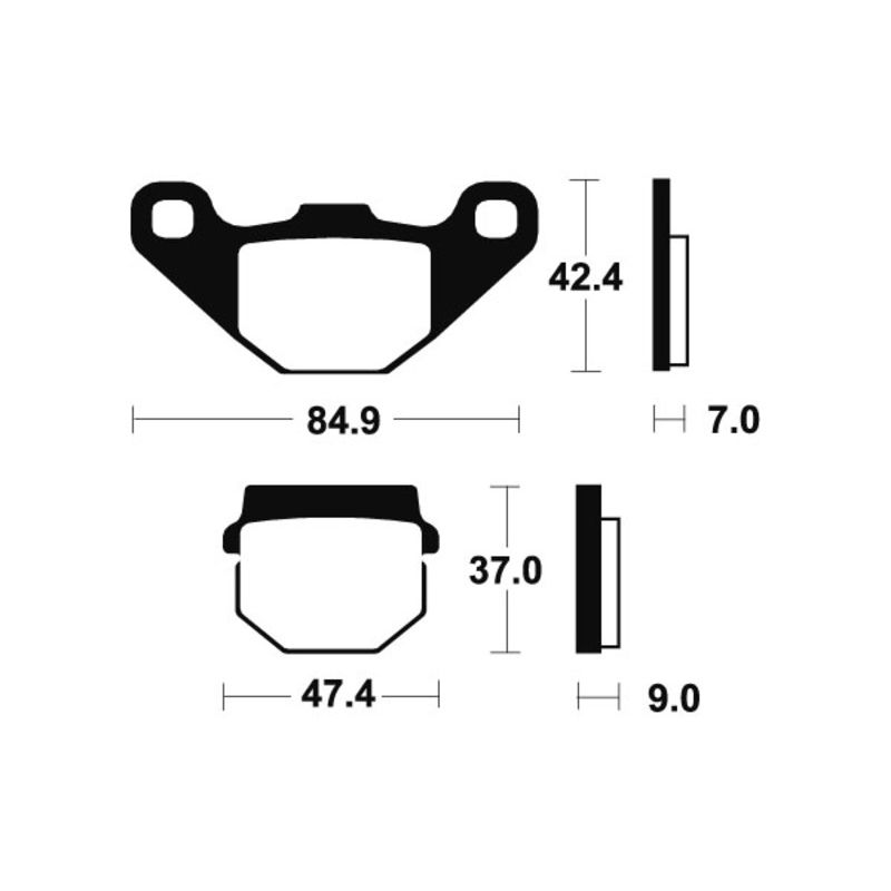 Plaquettes de frein TECNIUM MX/Quad métal fritté - MOA044 Plaquettes de frein TECNIUM MX/Quad métal fritté - MOA044