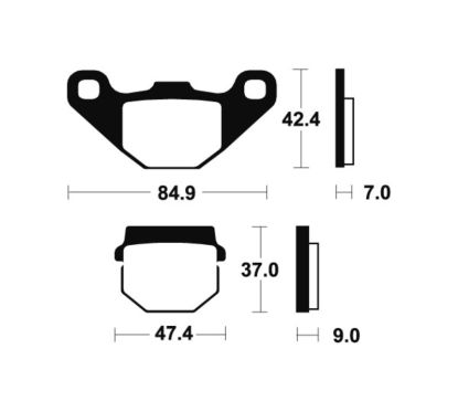 Plaquettes de frein TECNIUM MX/Quad métal fritté - MOA044