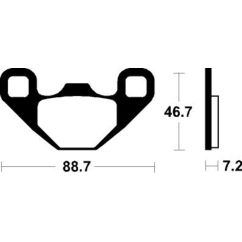 Plaquettes de frein TECNIUM Racing MX/Quad métal fritté - MOR406