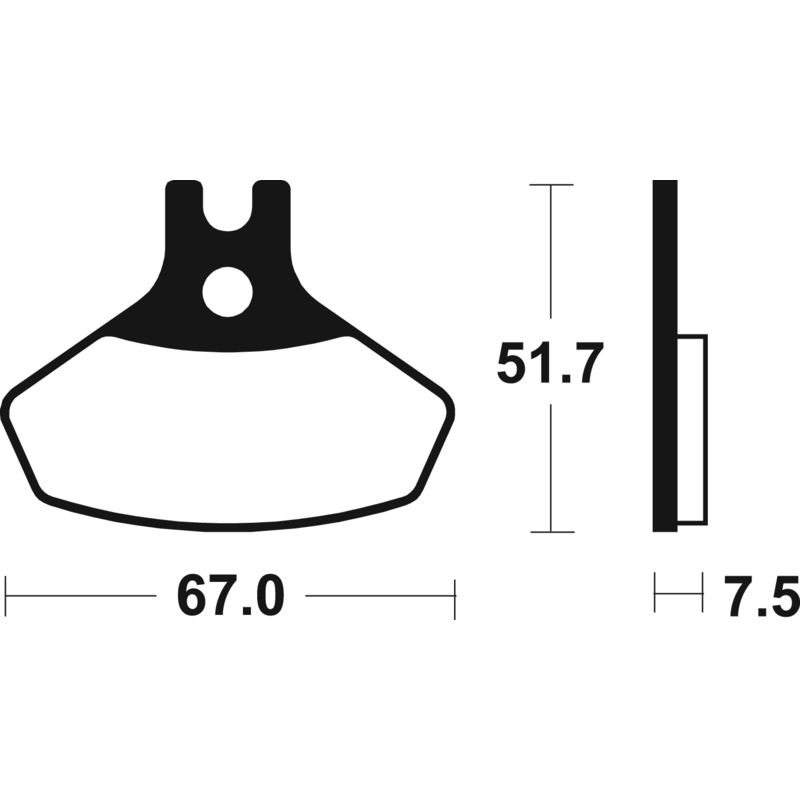 Plaquettes de frein TECNIUM Racing MX/Quad métal fritté - MOR407 Plaquettes de frein TECNIUM Racing MX/Quad métal fritté - MOR407