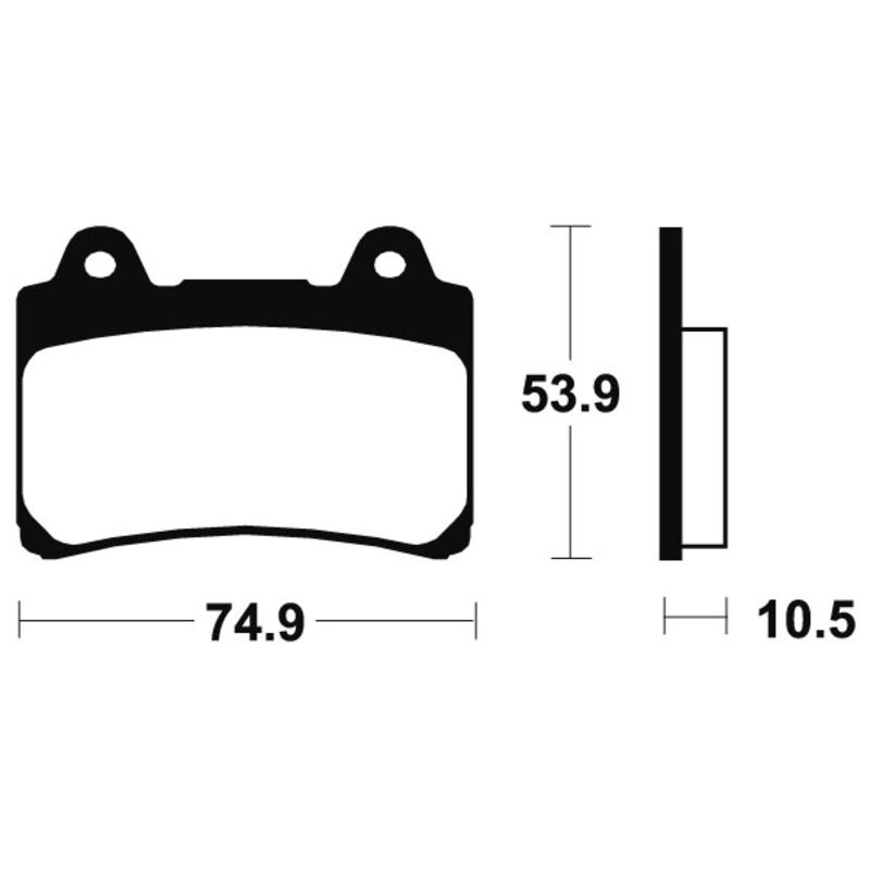 Plaquettes de frein TECNIUM Performance métal fritté - MF90 Plaquettes de frein TECNIUM Performance métal fritté - MF90